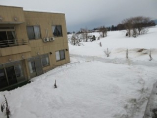 2階からの雪景色